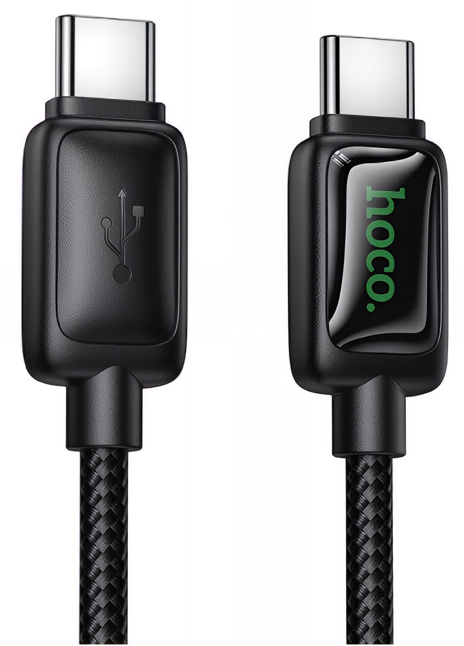 USB-C Daten- und Ladekabel - USB-C HOCO U146, 60W, 1,2m, Schwarz