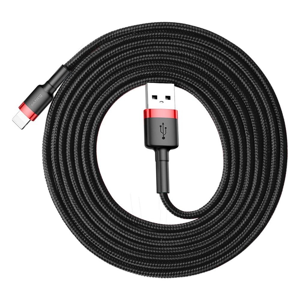 Baseus Cafule USB-A to Lightning Data and Charging Cable, 18W, 2m, Red CALKLF-C19