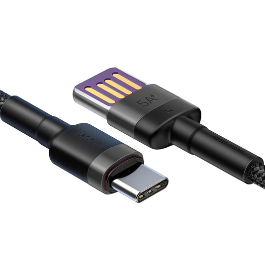 Daten- und Ladekabel USB-A - USB-C Baseus HW Quick Charging, 100W, 1m, Grau CATKLF-PG1 CATKLF-PG1