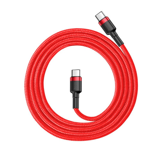USB-C Daten- und Ladekabel - USB-C Baseus Cafule, 60W, 1m, Rot CATKLF-G09