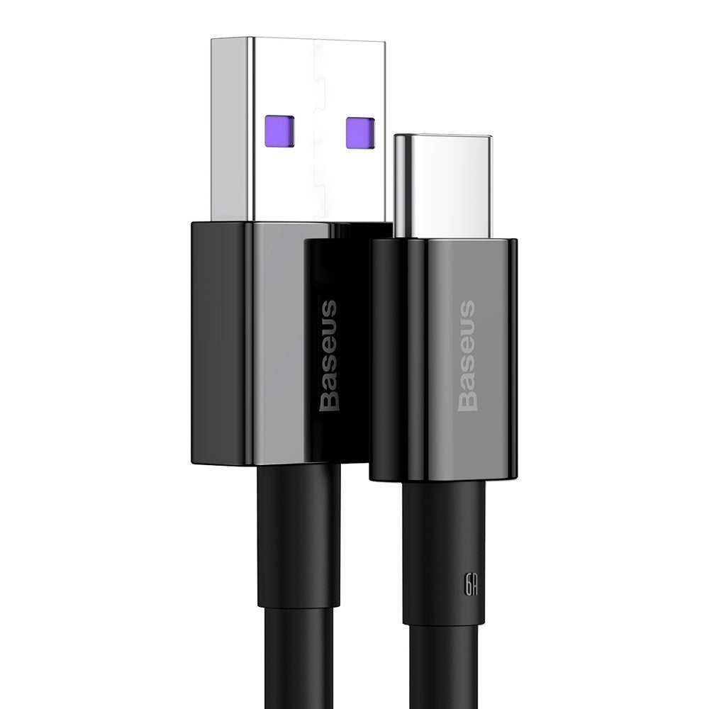 Baseus Superior USB-A zu USB-C Daten- und Ladekabel, 66W, 2m, Schwarz CATYS-A01