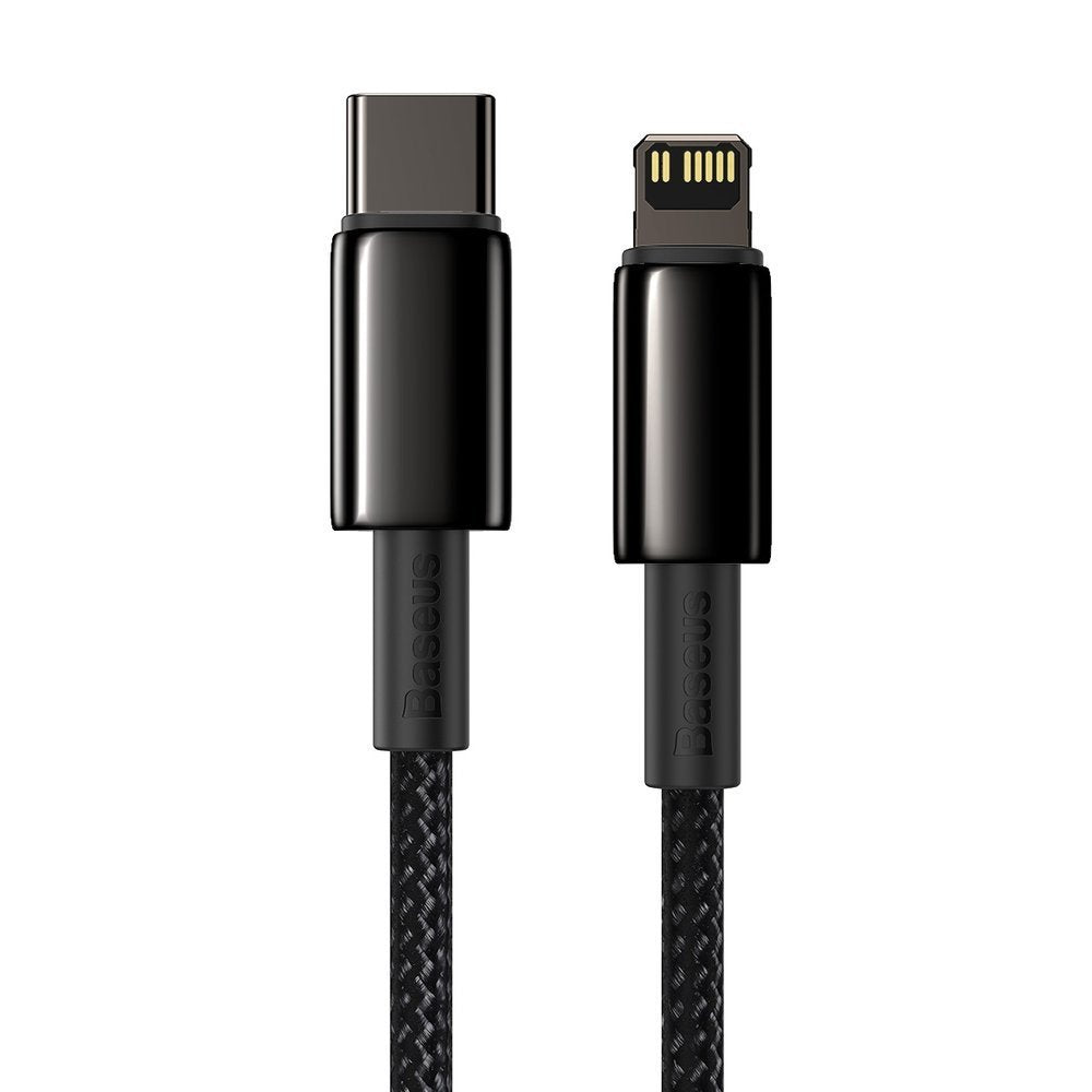 USB-C - Lightning Daten- und Ladekabel Baseus Tungsten Gold, 20W, 2m, Schwarz CATLWJ-A01