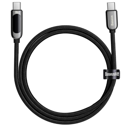 USB-C Data and Charging Cable - USB-C Baseus Display, 100W, 1m, Black CATSK-B01