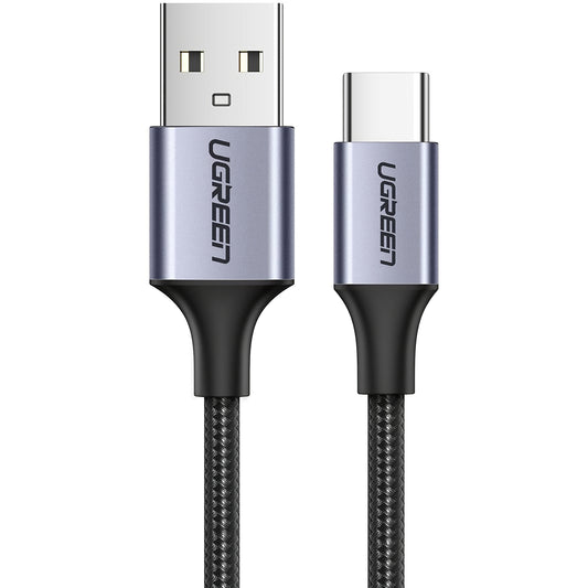 USB-A to USB-C Data and Charging Cable UGREEN US288, 18W, 1.5m, Black