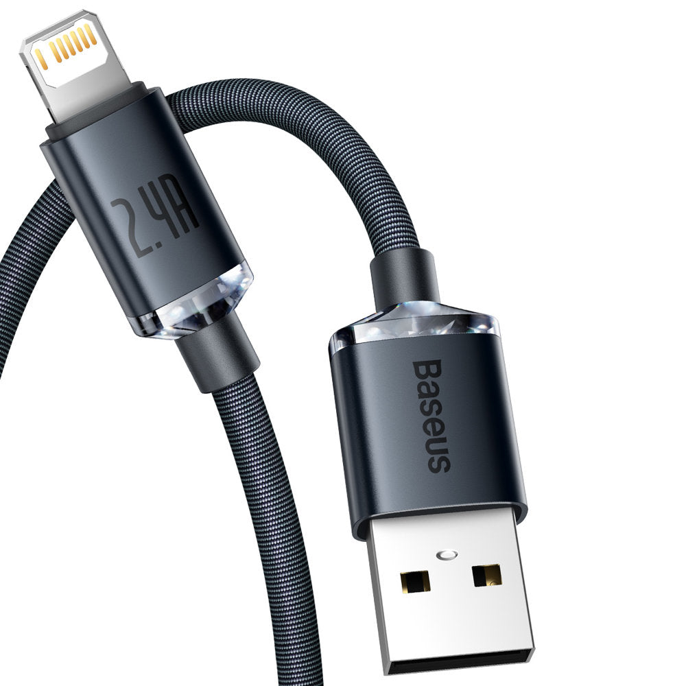 Daten- und Ladekabel USB-A - Lightning Baseus Crystal Shine Serie, 20W, 1,2m, Schwarz CAJY000001