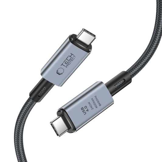 USB-C Daten- und Ladekabel - USB-C Tech-Protect Ultraboost Max, 240W, 2m, Grau