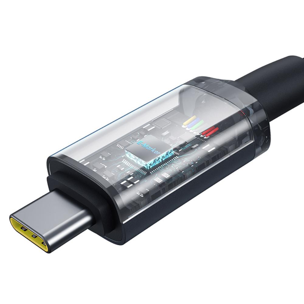 USB-C Daten- und Ladekabel - USB-C Baseus Crystal Shine Series, 100W, 1,5m, Schwarz P10318204111-00