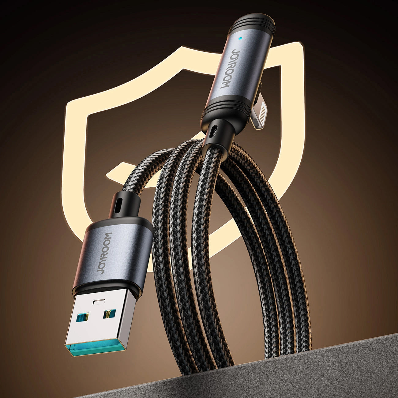 Daten- und Ladekabel USB-A - USB-C Joyroom S-A56 EnjoyX Angled, 20W, 1.2m, Schwarz