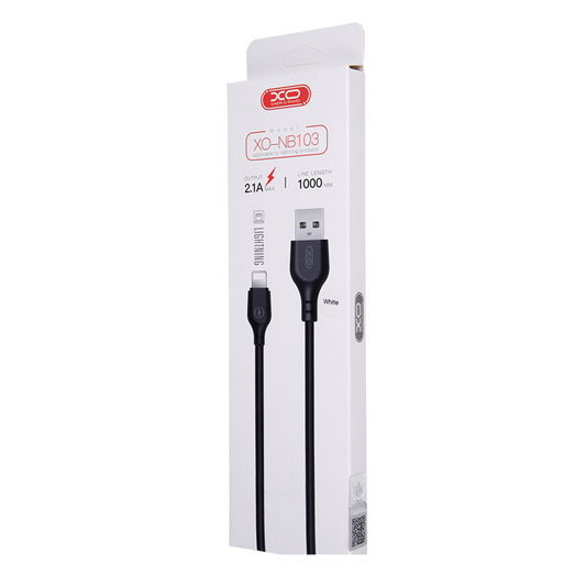 XO Design NB103 USB-A auf Lightning Kabel 18W 1m | Weiß | Silikon