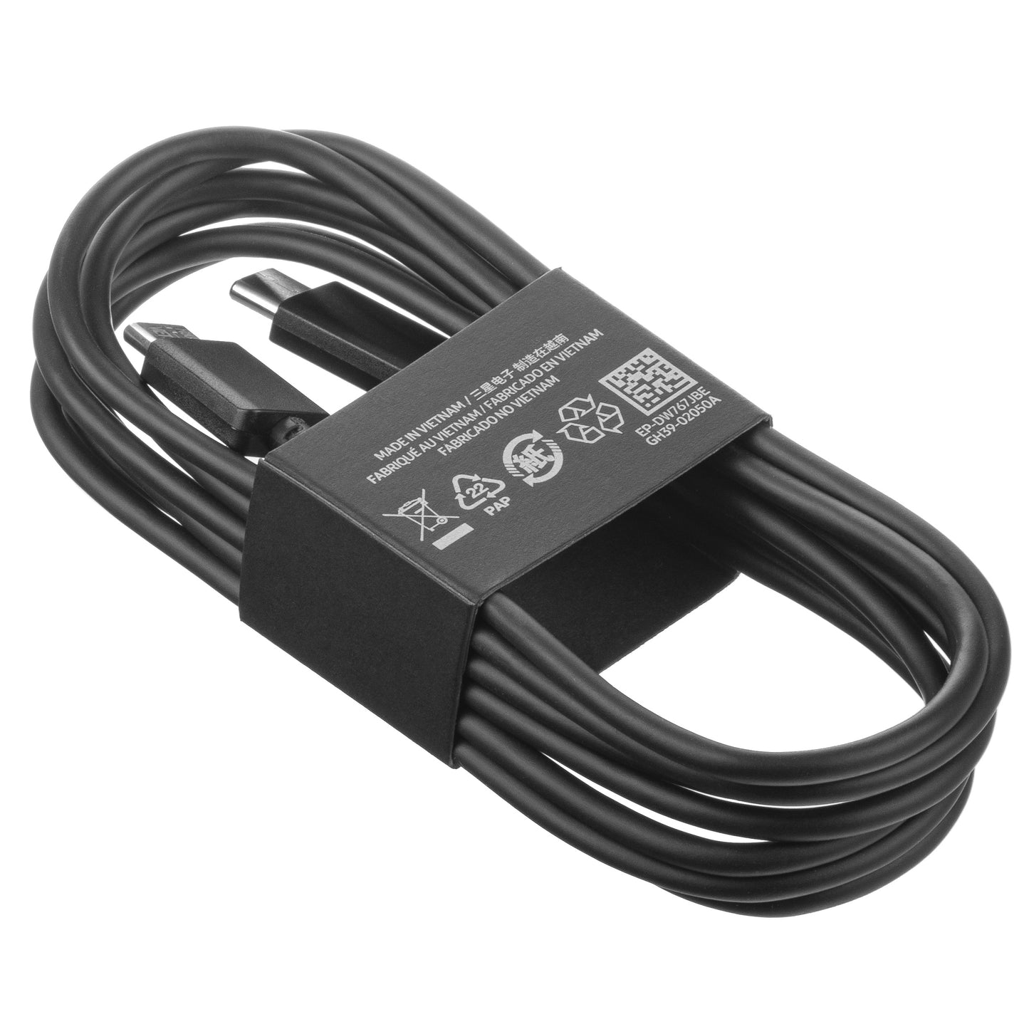 Daten- und Ladekabel USB-C - USB-C Samsung EP-DW767JBE, 25W, 1,8m, Schwarz GP-TOU021RFCBW
