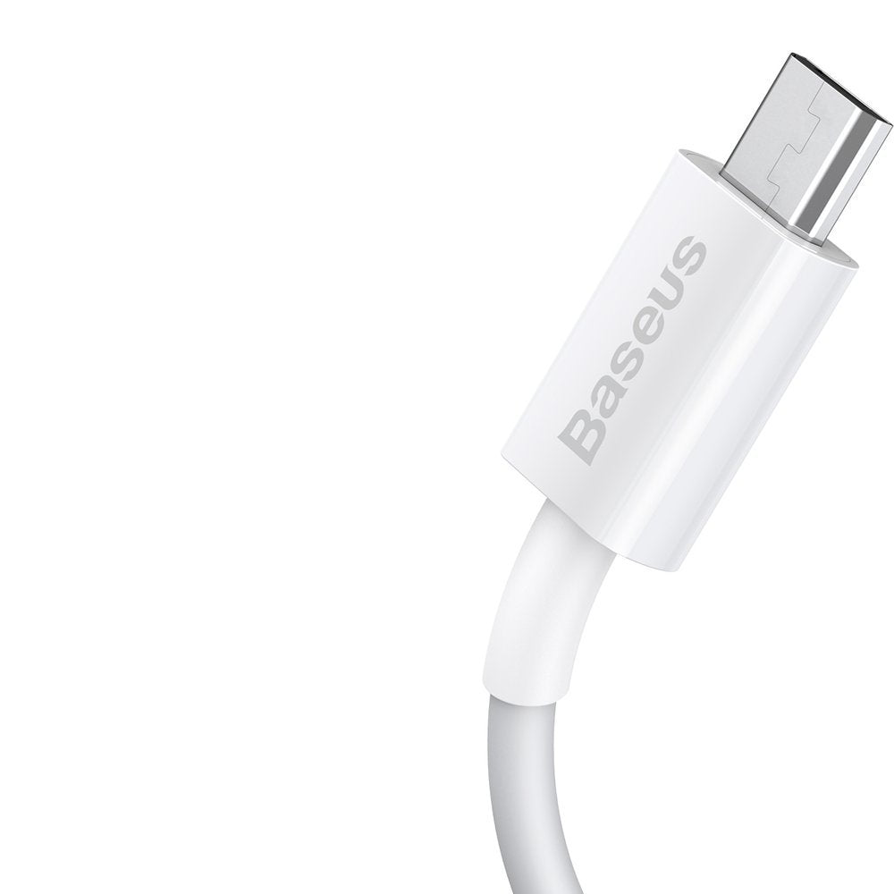 USB-A to microUSB Data and Charging Cable Baseus Superior Series, 18W, 2m, White CAMYS-A02
