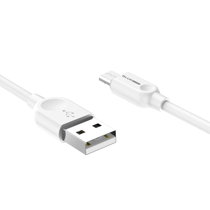 Daten- und Ladekabel USB-A - microUSB BLUE Power BM2BX14 LinkJet, 18W, 2m, Weiß