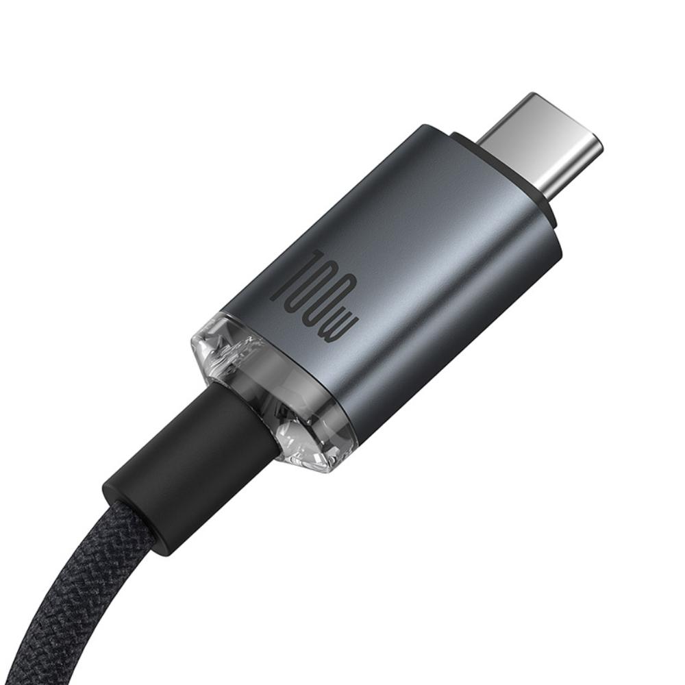 USB-C Daten- und Ladekabel - USB-C Baseus Crystal Shine Series, 100W, 1,5m, Schwarz P10318204111-00