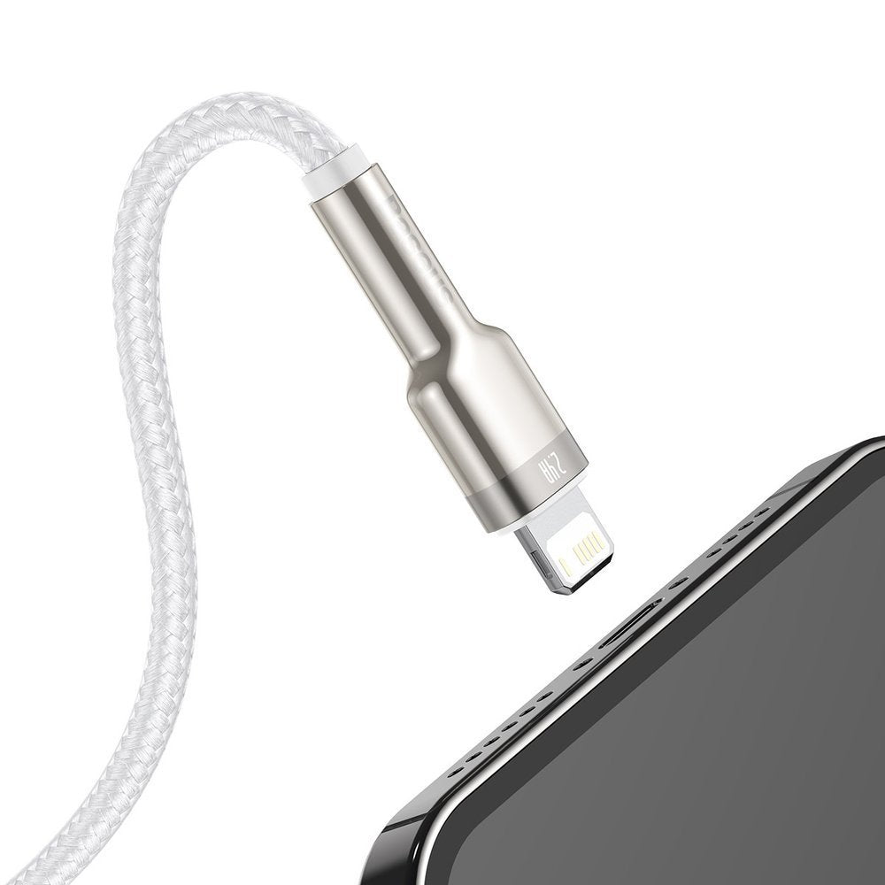 Daten- und Ladekabel USB-A - Lightning Baseus Cafule Metal Series, 18W, 1m, Weiß CALJK-A02