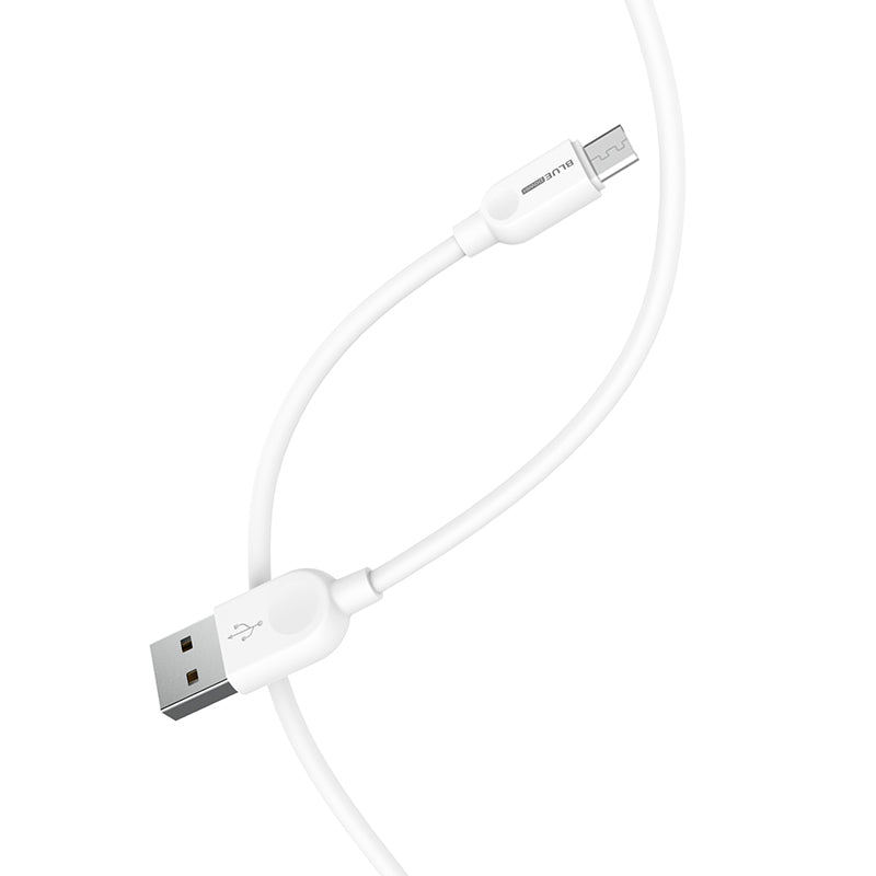 Daten- und Ladekabel USB-A - microUSB BLUE Power BM2BX14 LinkJet, 18W, 2m, Weiß