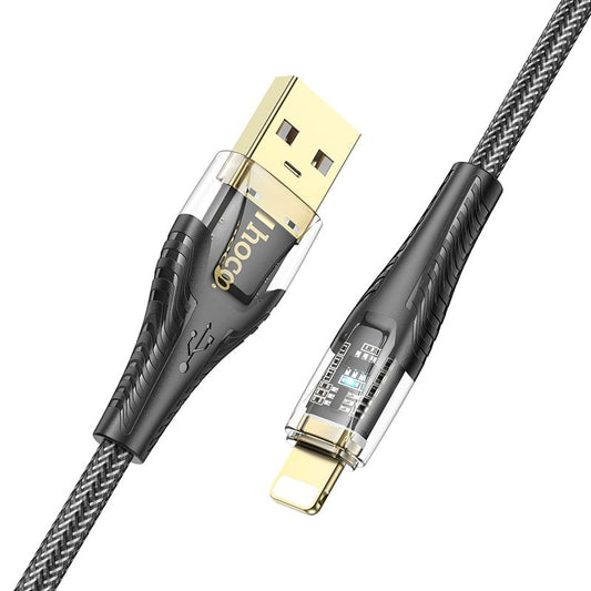 Daten- und Ladekabel USB-A - Lightning HOCO U121, 18W, 1.2m, Schwarz
