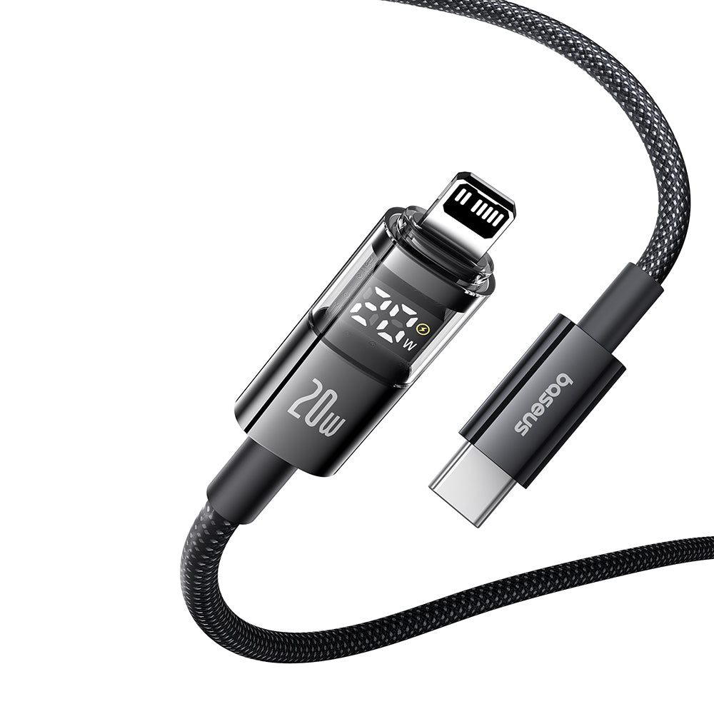 Daten- und Ladekabel USB-C - Lightning Baseus Display 2, 20W, 2m, Schwarz P10382703121-01