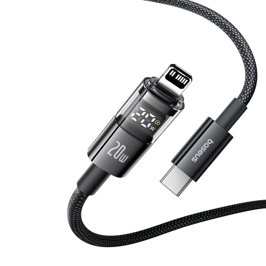 Daten- und Ladekabel USB-C - Lightning Baseus Display 2, 20W, 2m, Schwarz P10382703121-01