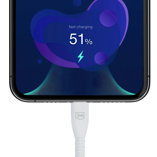 Daten- und Ladekabel USB-A - Lightning 3MK Hyper, 12W, 1.2m, Weiß