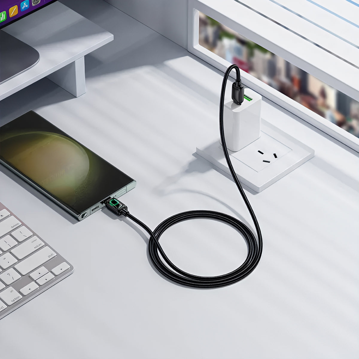 USB-C Daten- und Ladekabel - USB-C HOCO U146, 60W, 1,2m, Schwarz