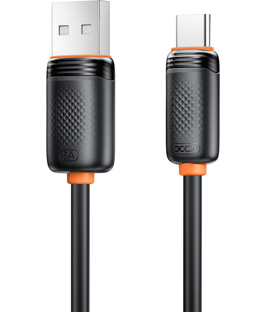 Daten- und Ladekabel USB-A - USB-C XO Design NB302, 18W, 1m, Schwarz