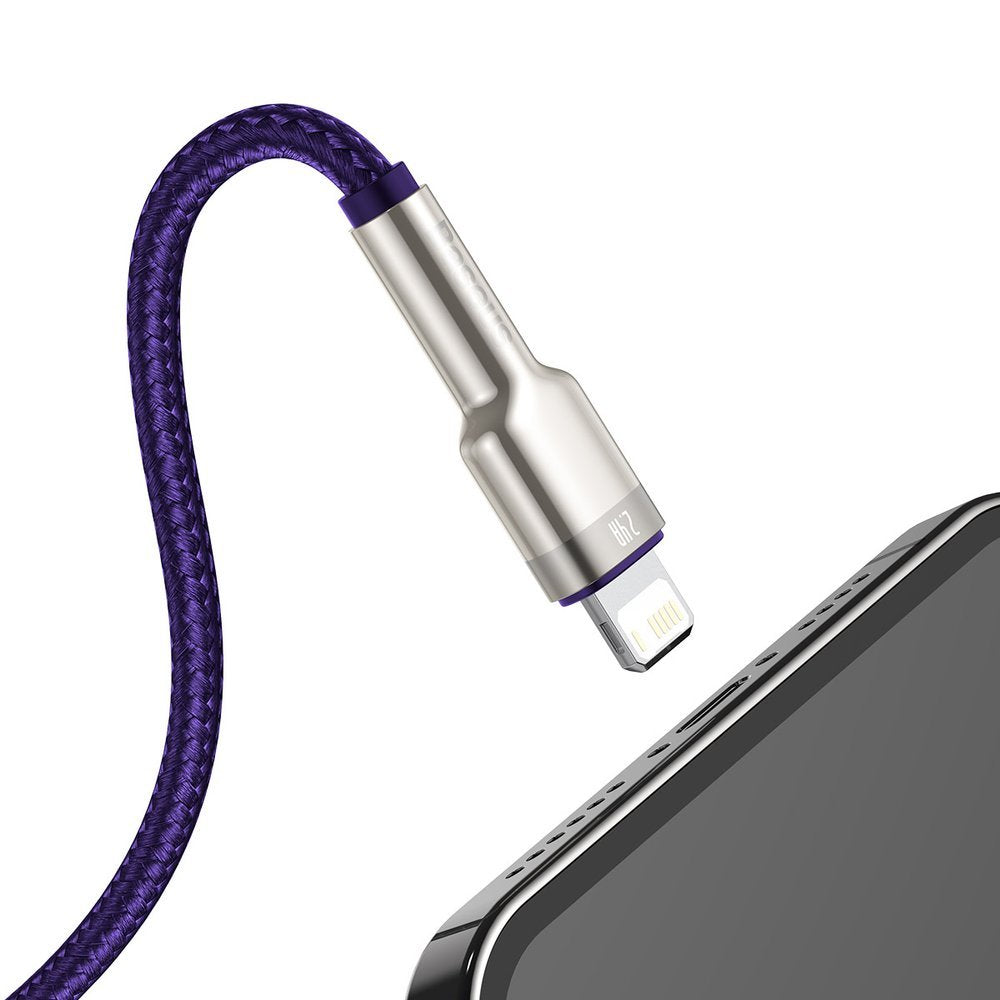 Baseus Cafule Metal USB-A auf Lightning Kabel 18W 1m | Lila