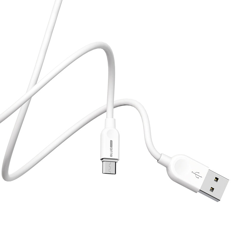 Daten- und Ladekabel USB-A - microUSB BLUE Power BM2BX14 LinkJet, 18W, 2m, Weiß