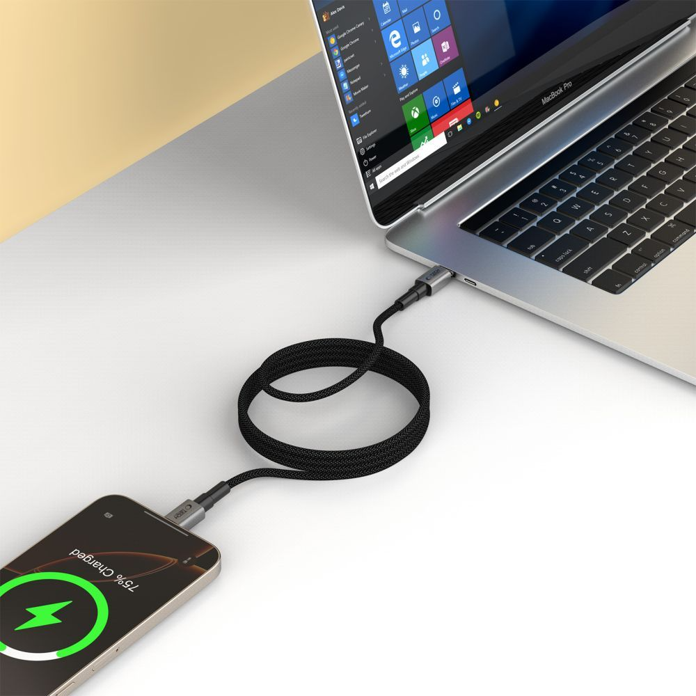 USB-C Daten- und Ladekabel - USB-C Tech-Protect Ultraboost DNA MagTwist, 100W, 1m, Grau