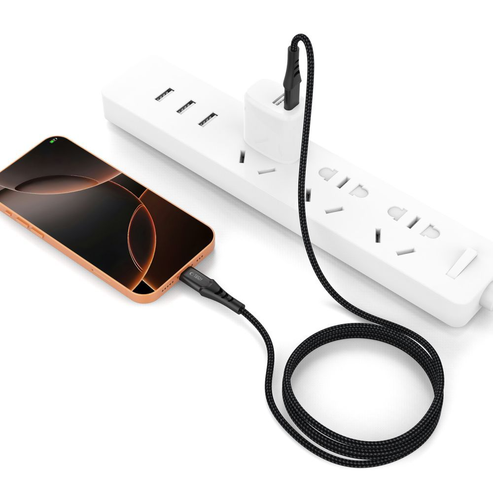 USB-C Daten- und Ladekabel - USB-C Tech-Protect UB11T Ultraboost, 100W, 2m, Schwarz