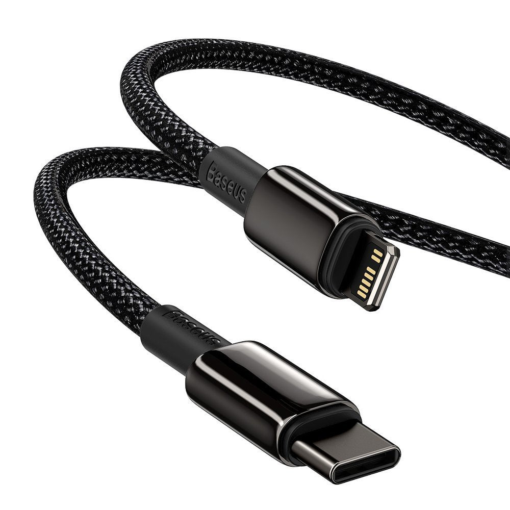 Baseus Tungsten Gold USB-C auf Lightning Kabel 20W 1m | Schwarz