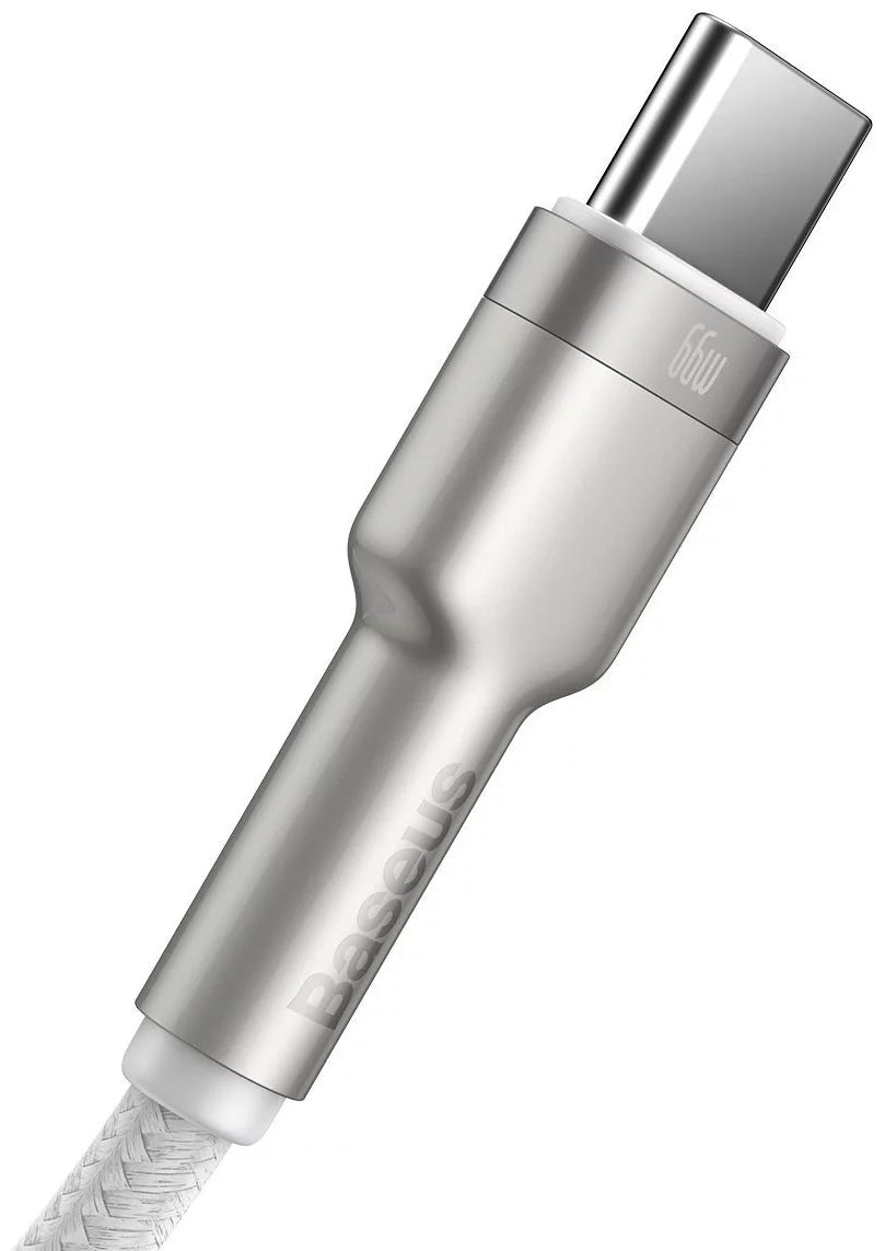 Baseus Cafule Metal USB-A auf USB-C Kabel 66W 1m | Weiß | Nylon