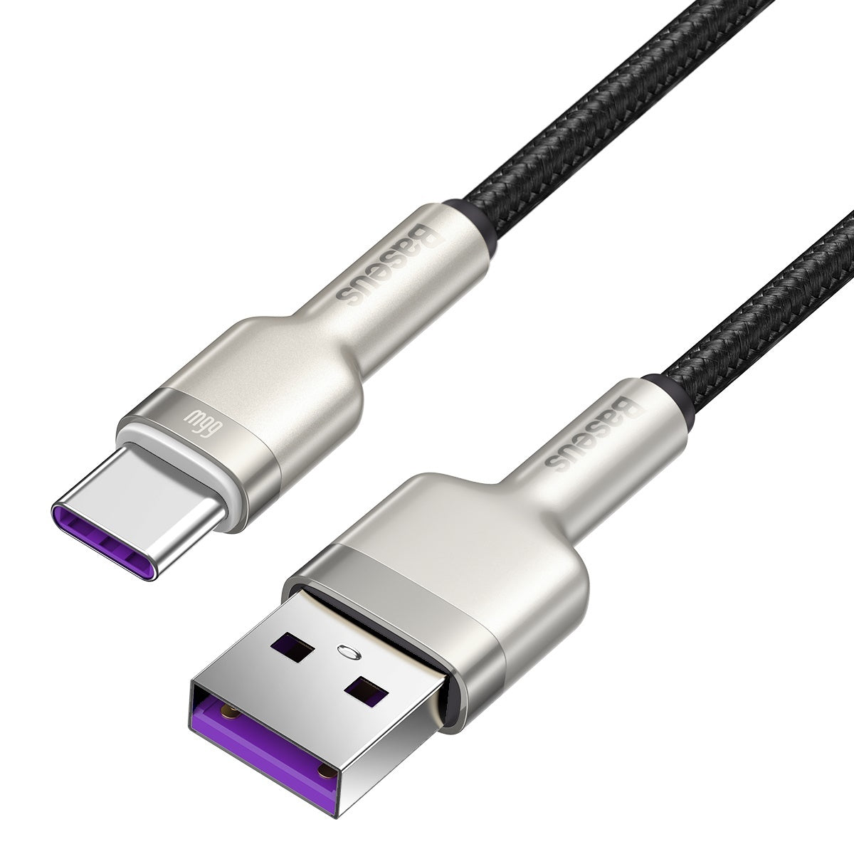 Baseus Cafule Metal USB-A auf USB-C Kabel 66W 1m | Schwarz | Nylon