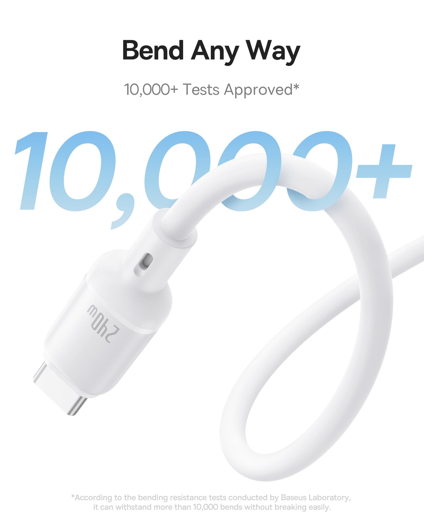 USB-C Daten- und Ladekabel - USB-C Baseus PicoGo, 240W, 1m, Weiß P10376800211-00