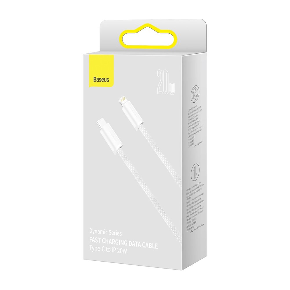 USB-C - Lightning Baseus Dynamic Fast Charging Daten- und Ladekabel, 20W, 2m, Weiß CALD000102