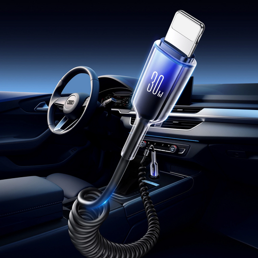 USB-C - Lightning Lade- und Datenkabel Joyroom S-A43 Crystal, 30W, 1,5m, Schwarz