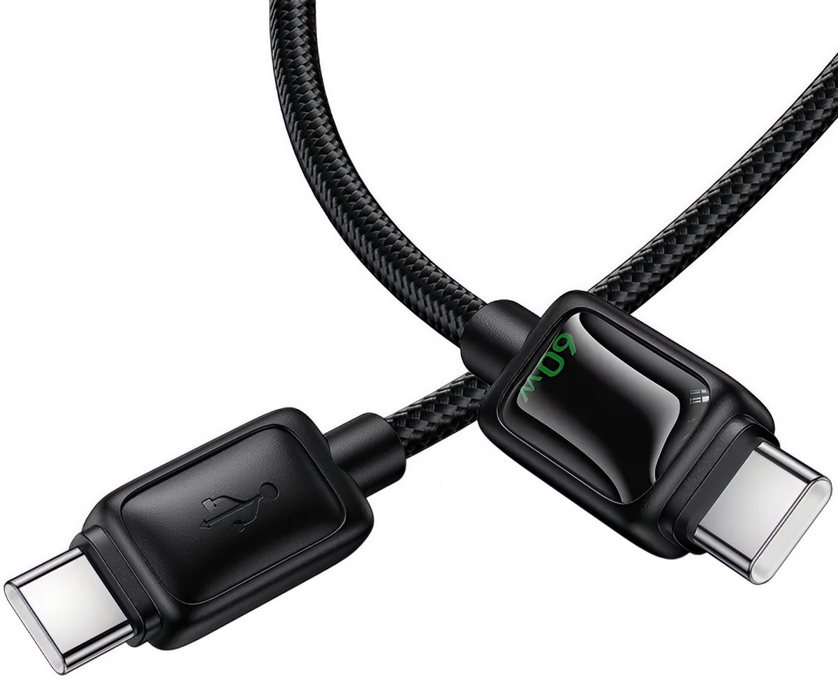 USB-C Daten- und Ladekabel - USB-C HOCO U146, 60W, 1,2m, Schwarz