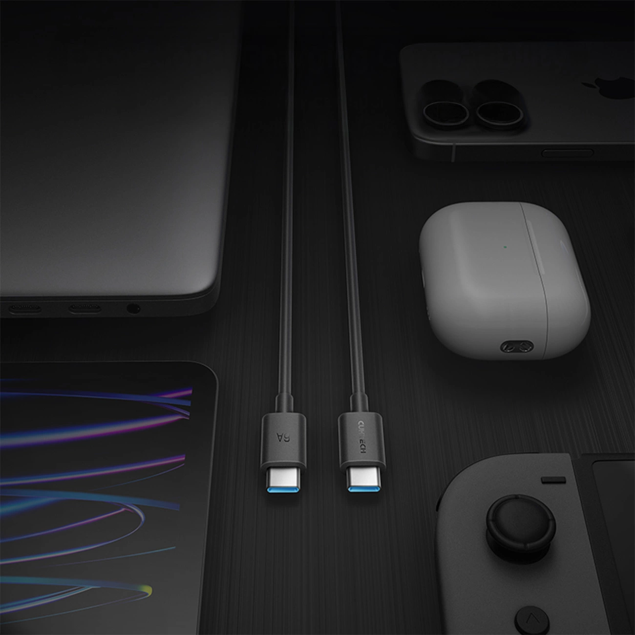 USB-C Daten- und Ladekabel - USB-C Cuktech, 240W, 1,5m, Schwarz CKCTC615NCBK