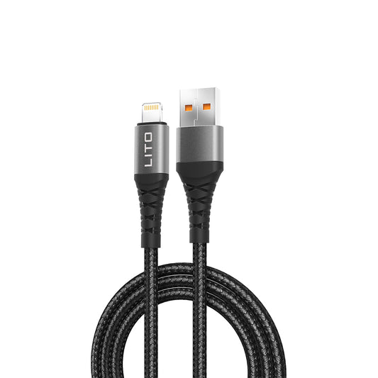 Daten- und Ladekabel USB-A - Lightning Lito LD08L, 18W, 1m, Schwarz