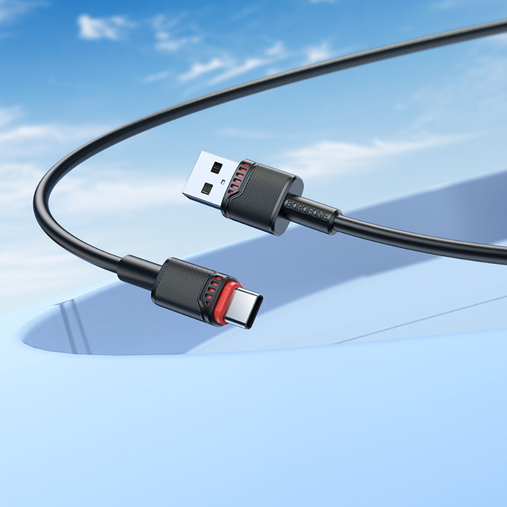Daten- und Ladekabel USB-A - USB-C Borofone BX110 Beneficio, 18W, 1m, Schwarz