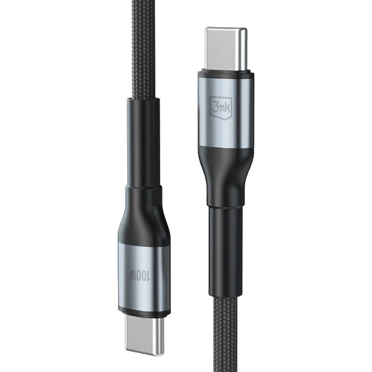 Daten- und Ladekabel USB-C - USB-C 3MK Hyper N, 100W, 2m, Schwarz