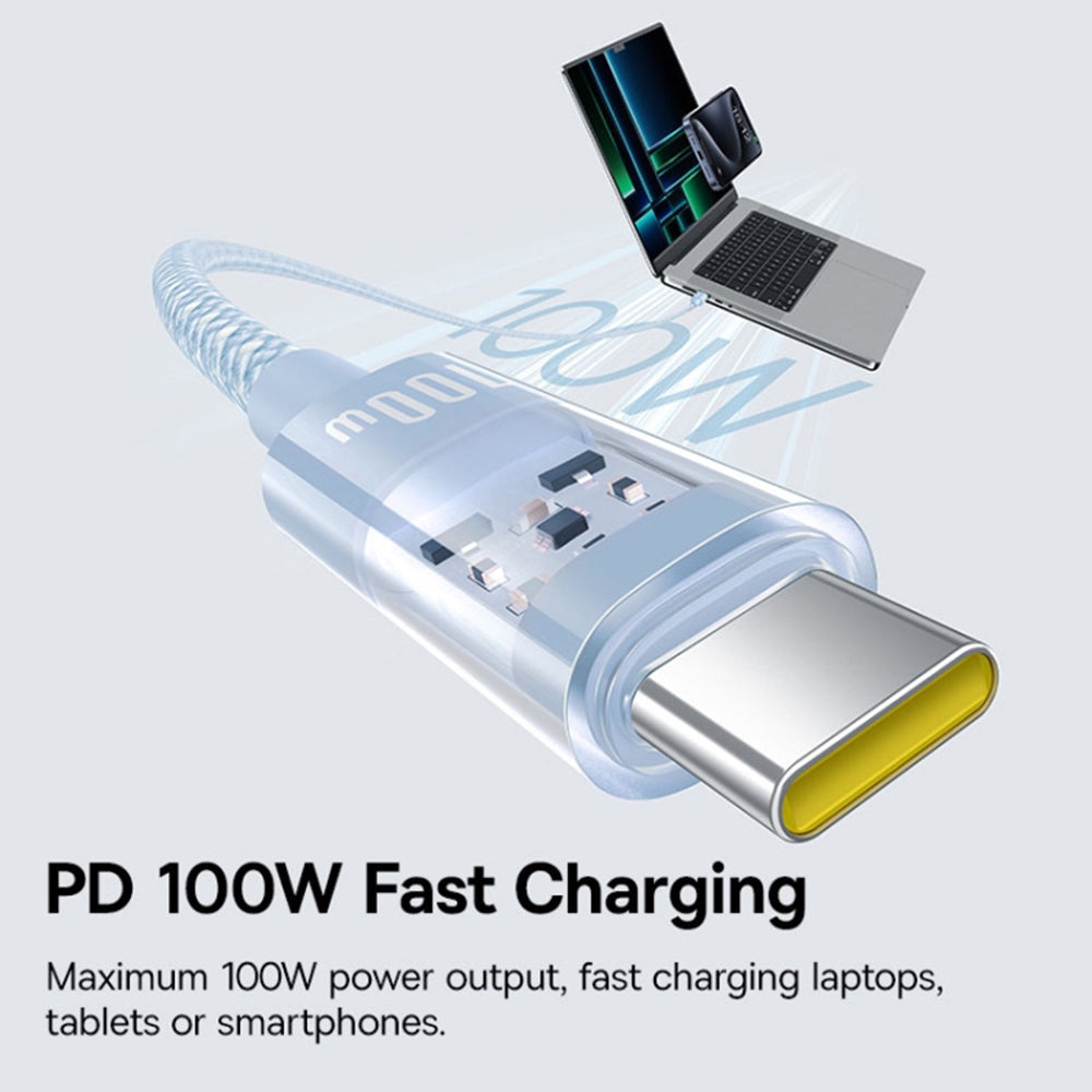 Daten- und Ladekabel USB-C - USB-C Baseus Gem, 100W, 2m, Blau P10373000311-01