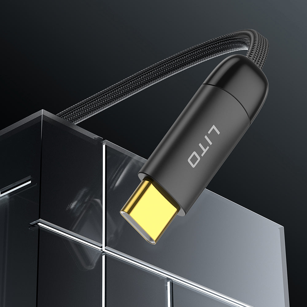 Daten- und Ladekabel USB-C - USB-C Lito LD11CC, 60W, 1m, Schwarz