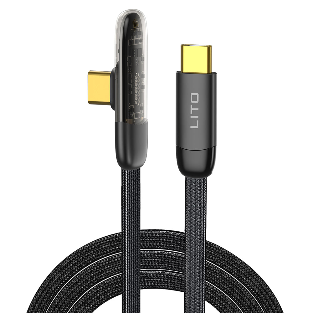 Daten- und Ladekabel USB-C - USB-C Lito LD11CC, 60W, 1m, Schwarz