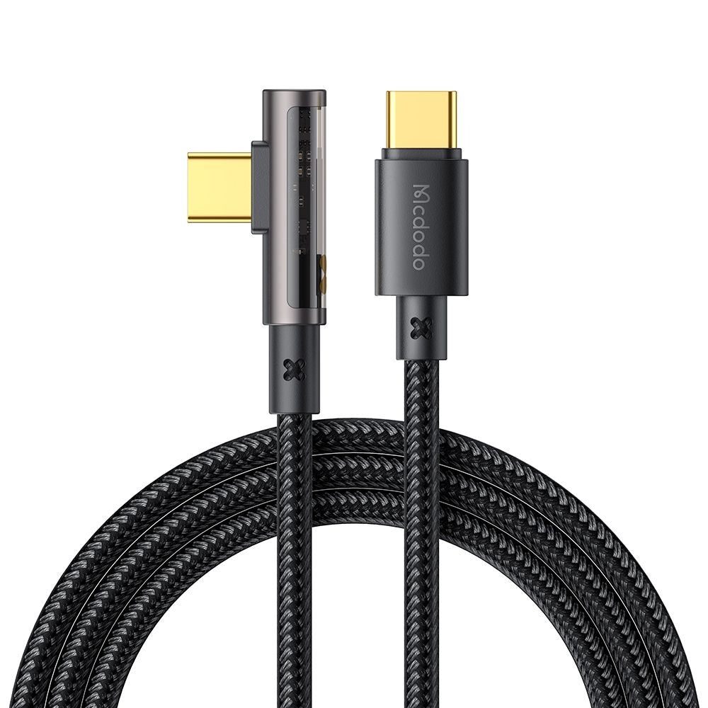USB-C Daten- und Ladekabel - USB-C McDodo CA-3400 Angled, 100W, 1.2m, Schwarz