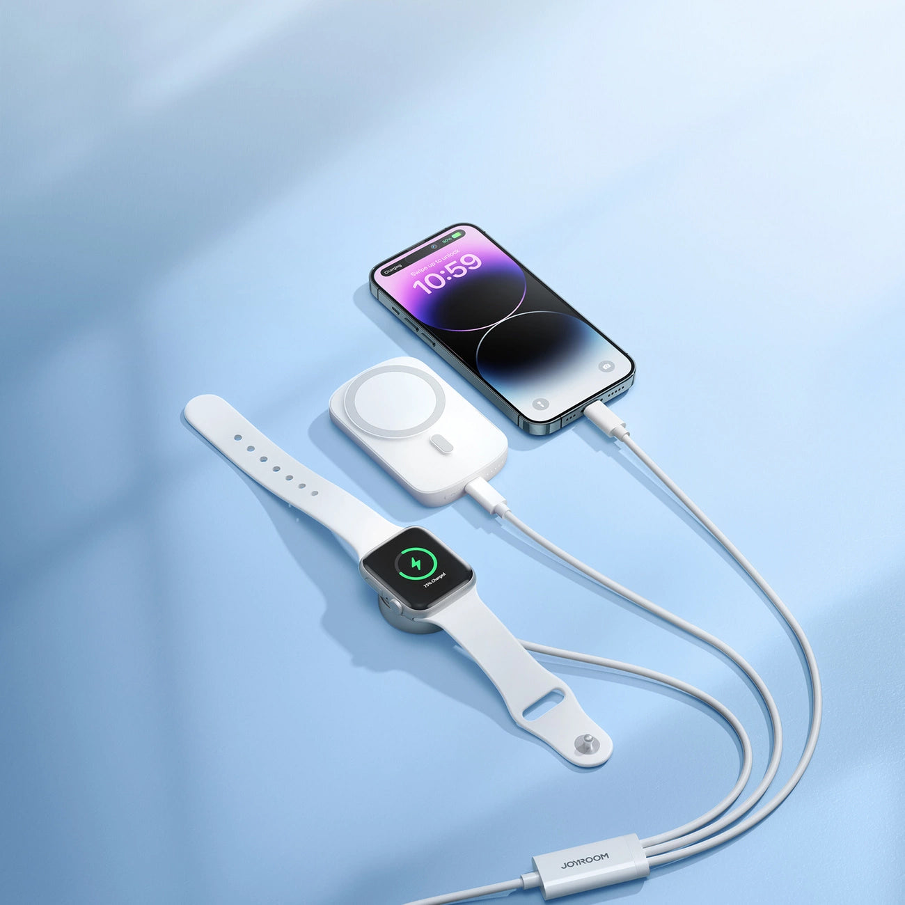 Wireless-Ladegerät Joyroom S-IW008 für Apple Watch Series, USB-A, Weiß