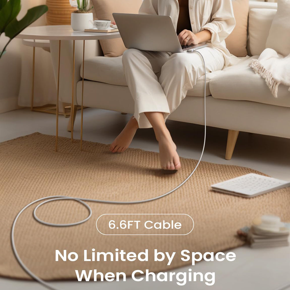 USB-C Charging Cable - MagSafe 3 Lisen, 140W, 2m, Silver YL0123070001