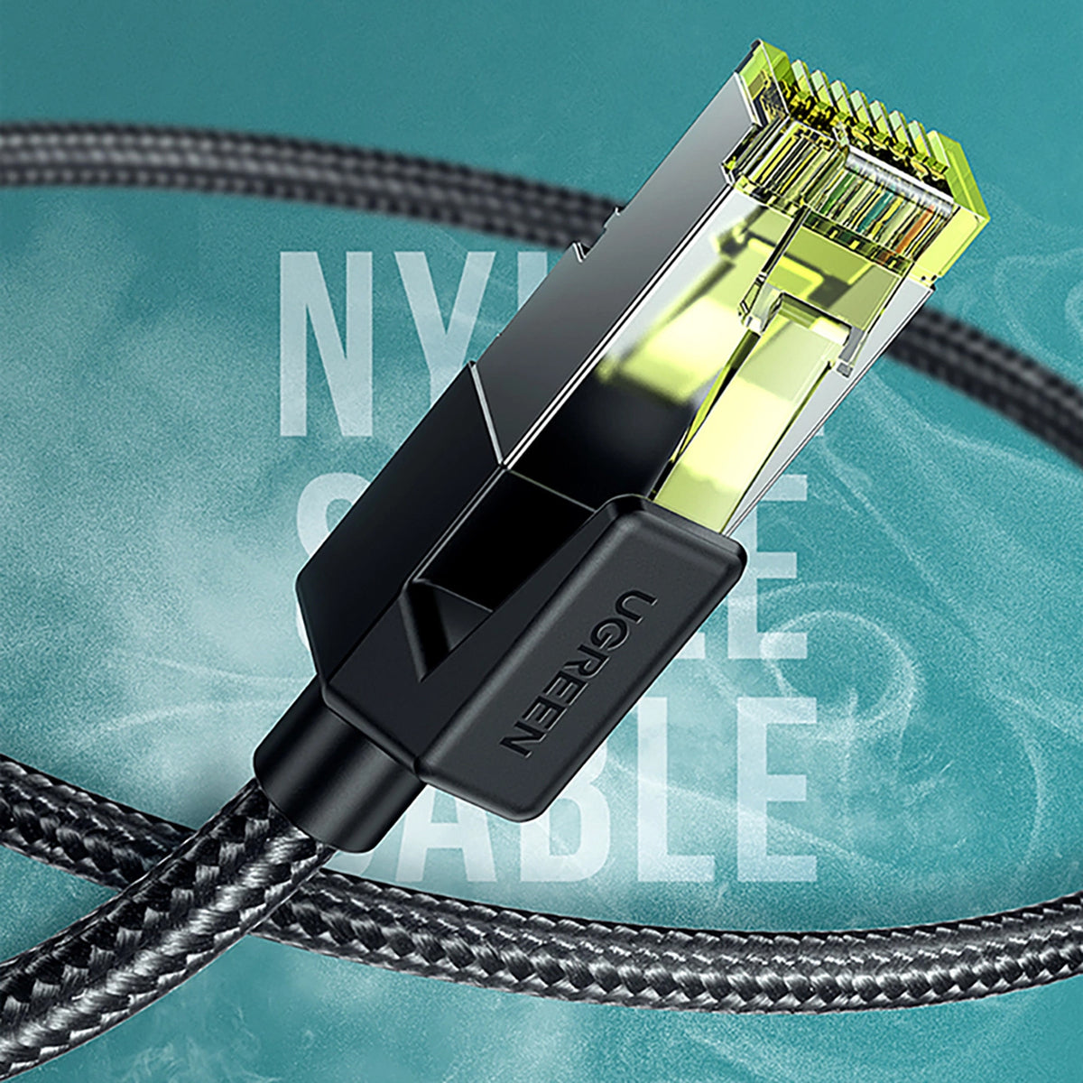 Netzwerkkabel UGREEN NW150, UTP, Kat7, 2m, Schwarz
