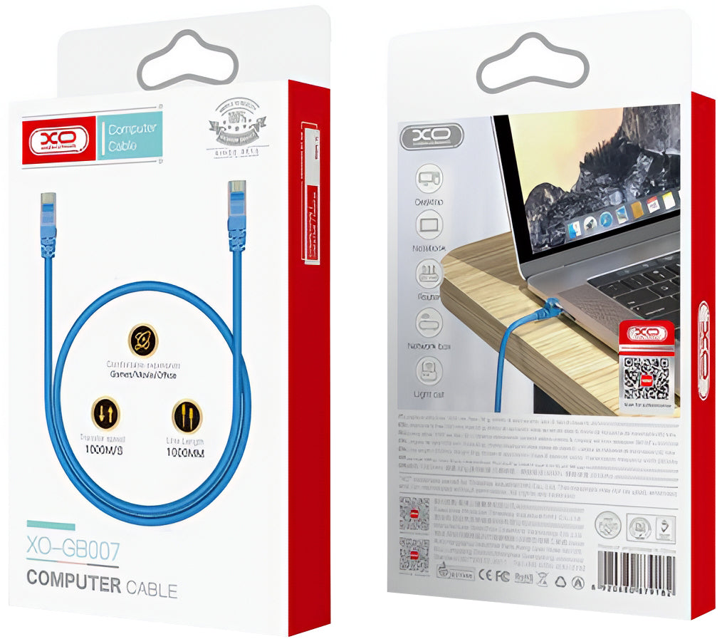 Netzwerkkabel XO Design GB007, UTP, Cat6, 1m, Blau