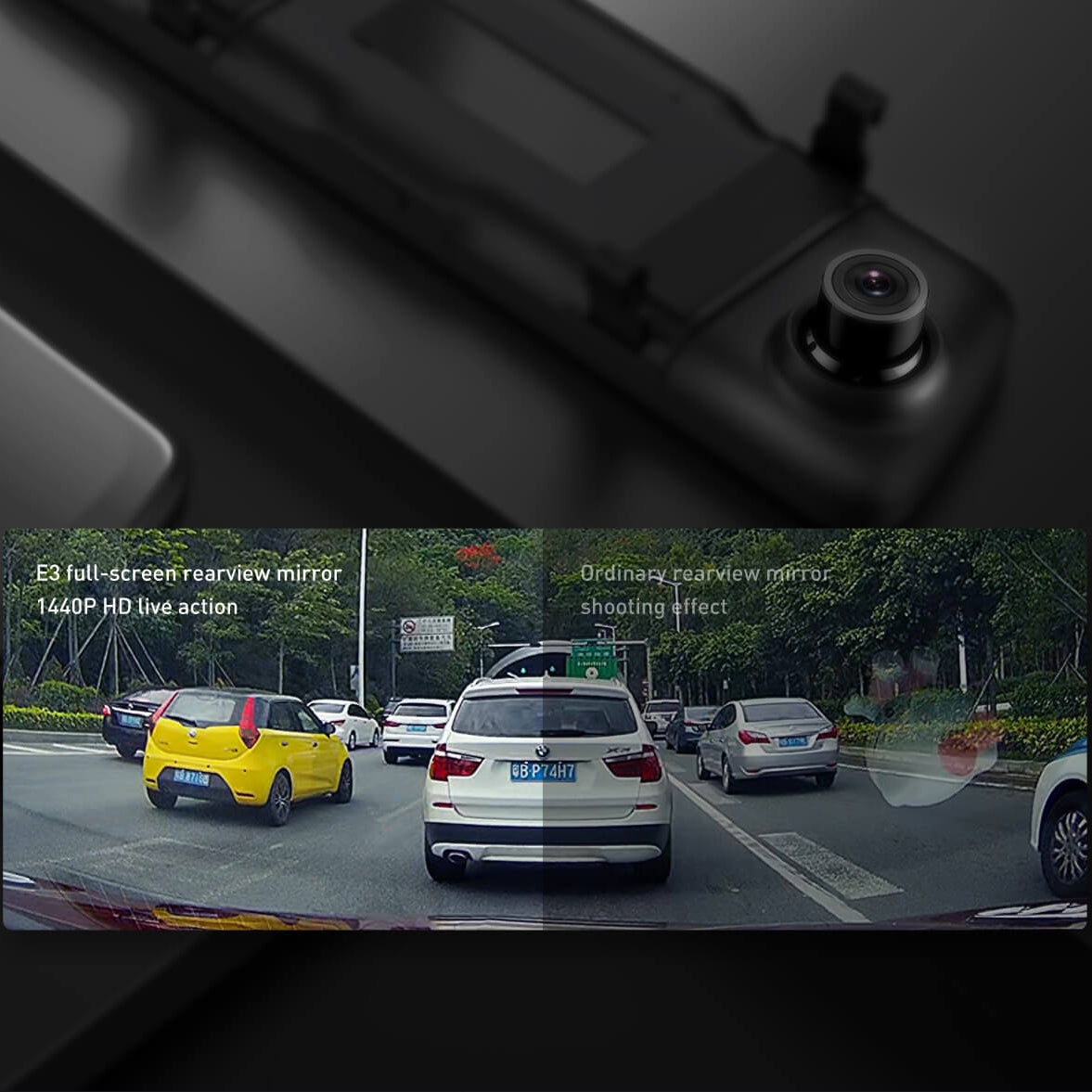 DDPAI Mola E3 Front and Rear Car Camera, 2K, Wi-Fi