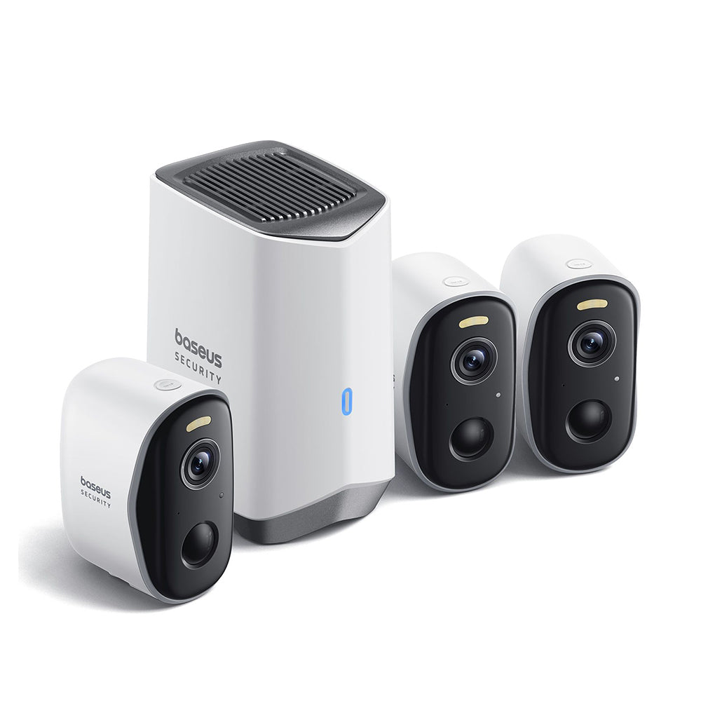 Baseus N1 Überwachungskamera, Wi-Fi, 2K, IP67, Außenbereich, Set 3 Stück S0TW022131